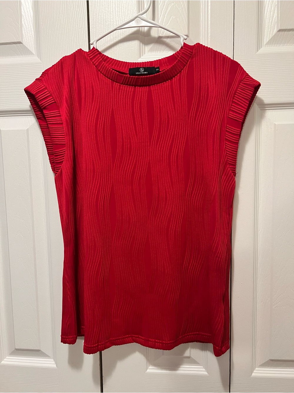 Pleated Pink Cap-Sleeve Women's Top